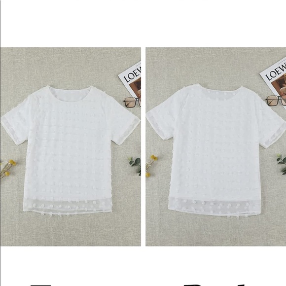 NWOT Women Swiss Dots Chiffon Shirts (New without tag) - Picture 7 of 8